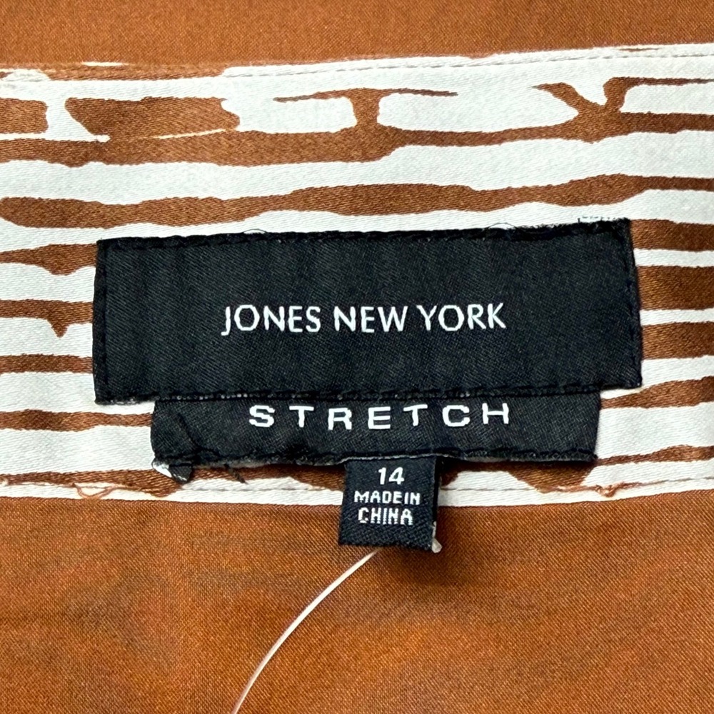 Jones New York Vertical Striped & Floral Print Pattern Pencil Skirt - Picture 6 of 7